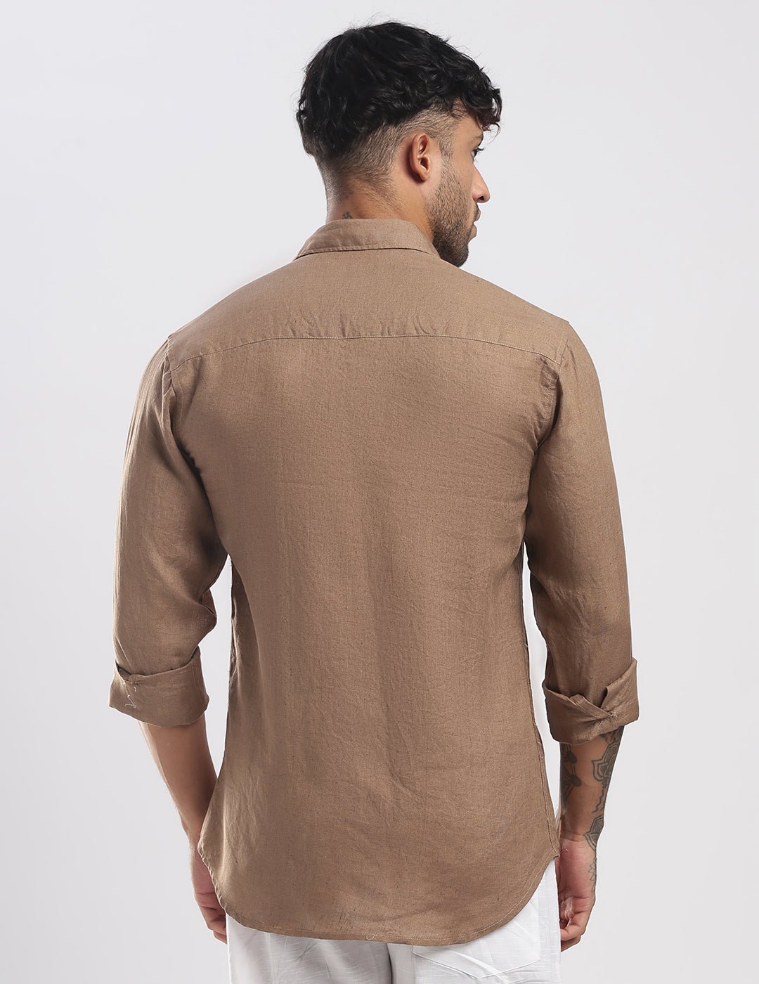 100% Linen Soft Touch Coco Mousse shirt - Image 2
