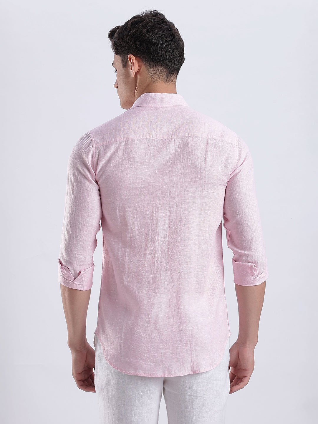 100% Linen Soft Touch Frosty Pink - Image 2