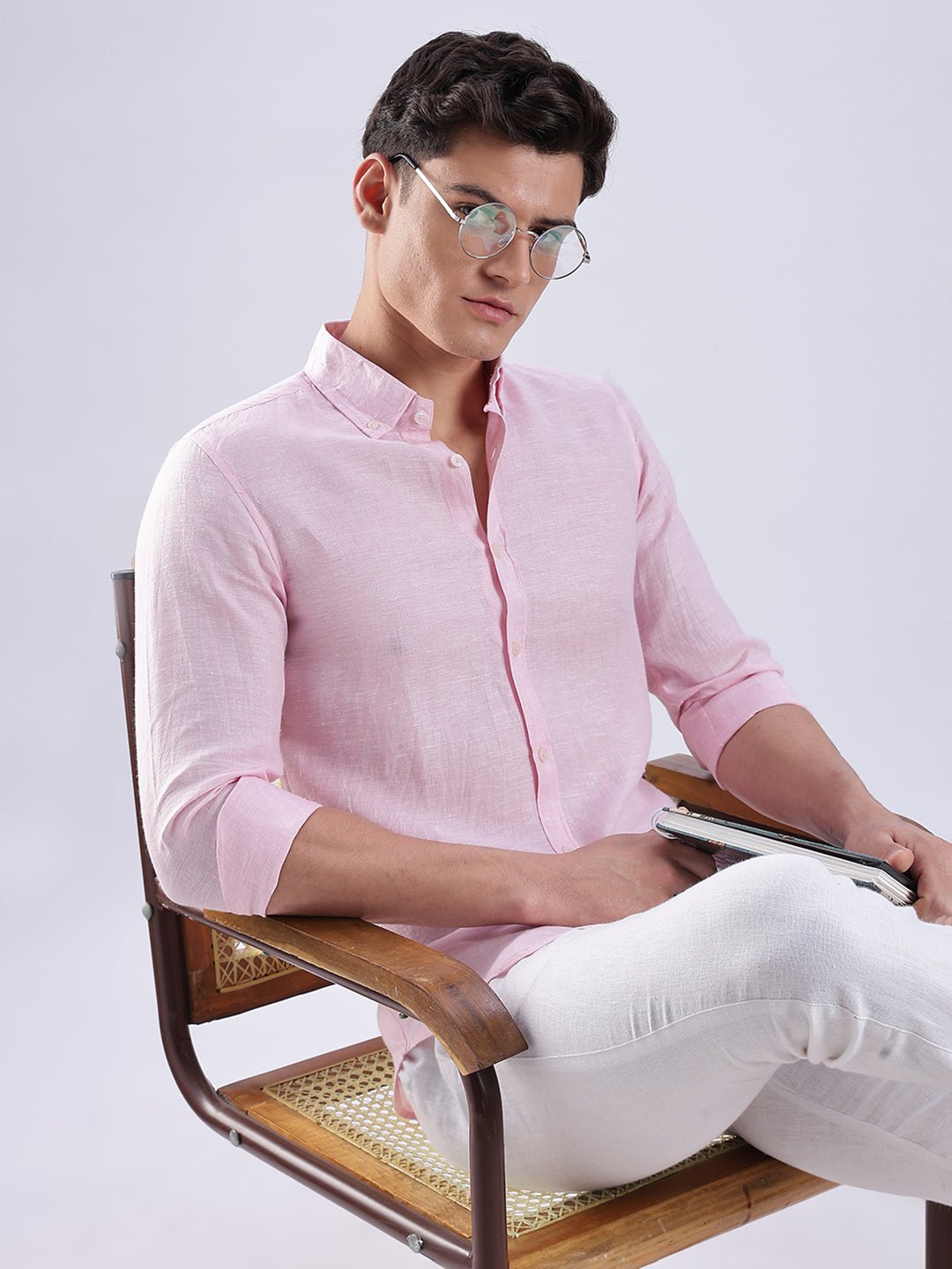 100% Linen Soft Touch Frosty Pink - Image 11
