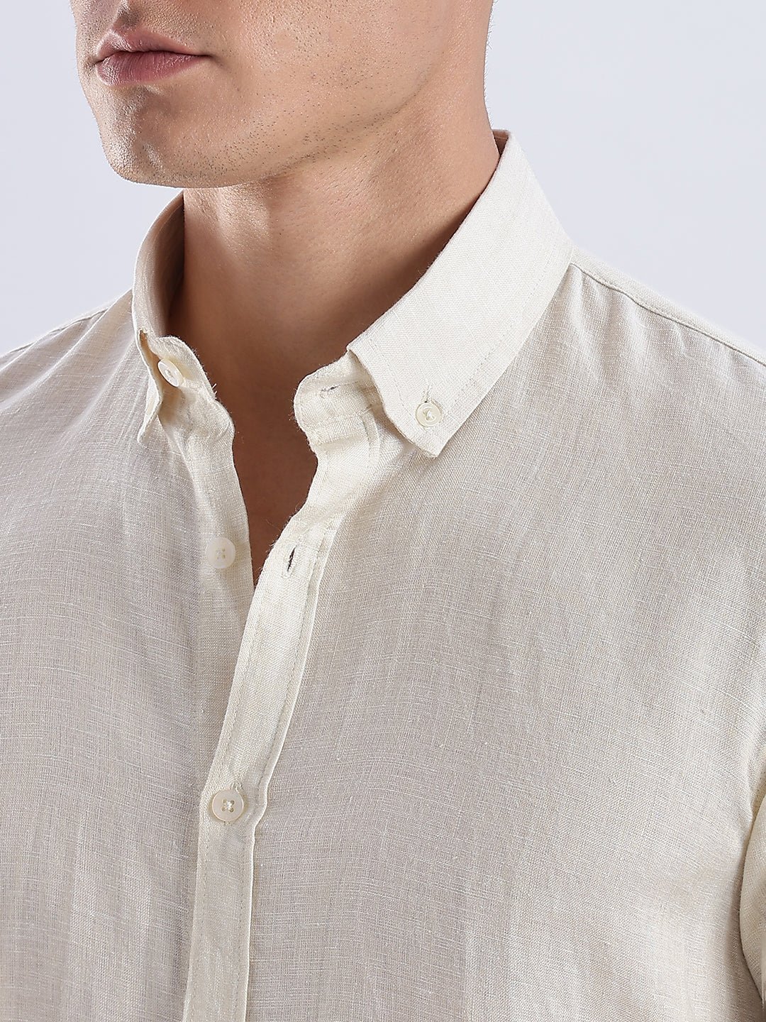 100% Linen Soft Touch Frosty Sandstone - Image 3