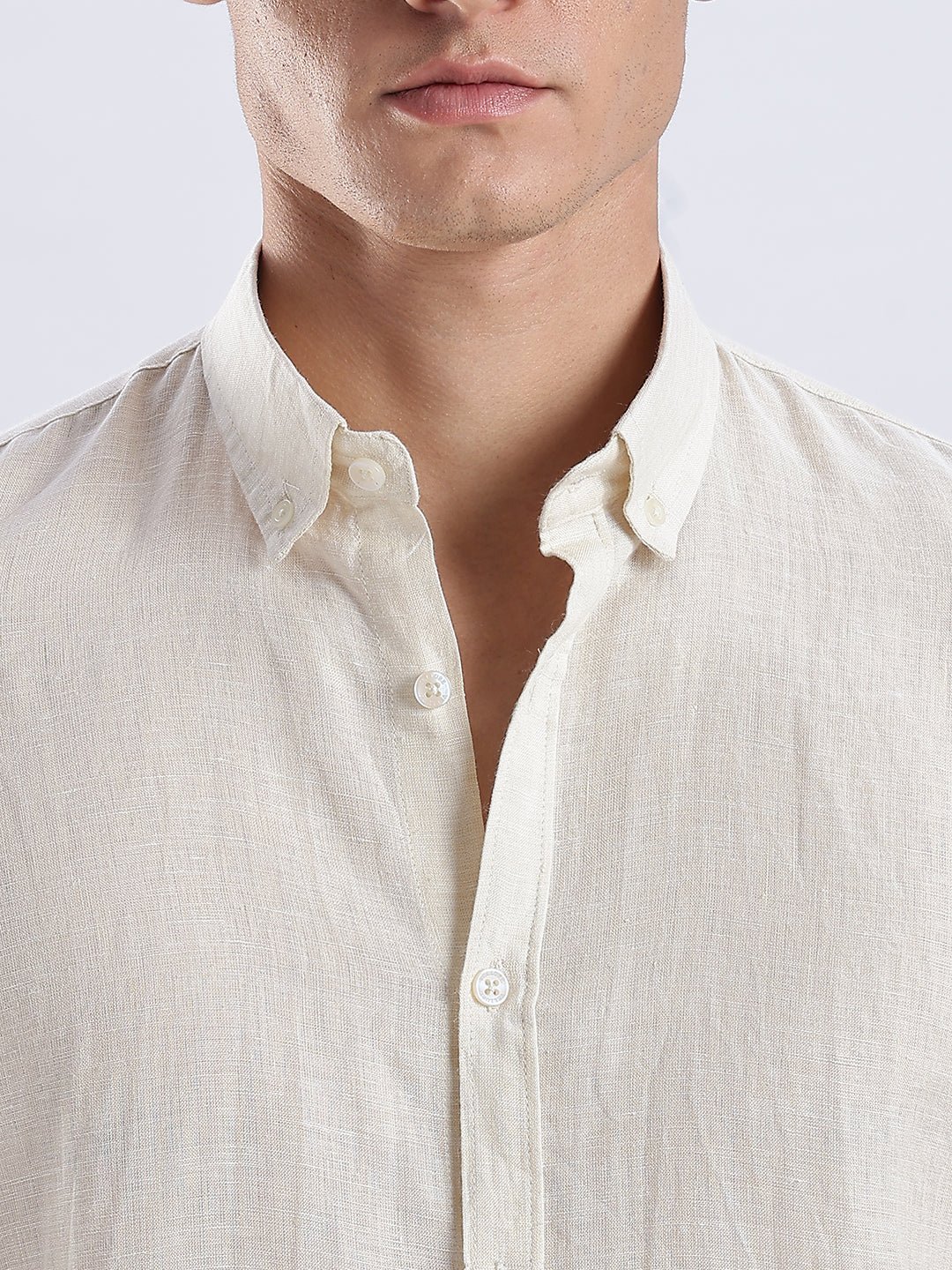 100% Linen Soft Touch Frosty Sandstone - Image 6