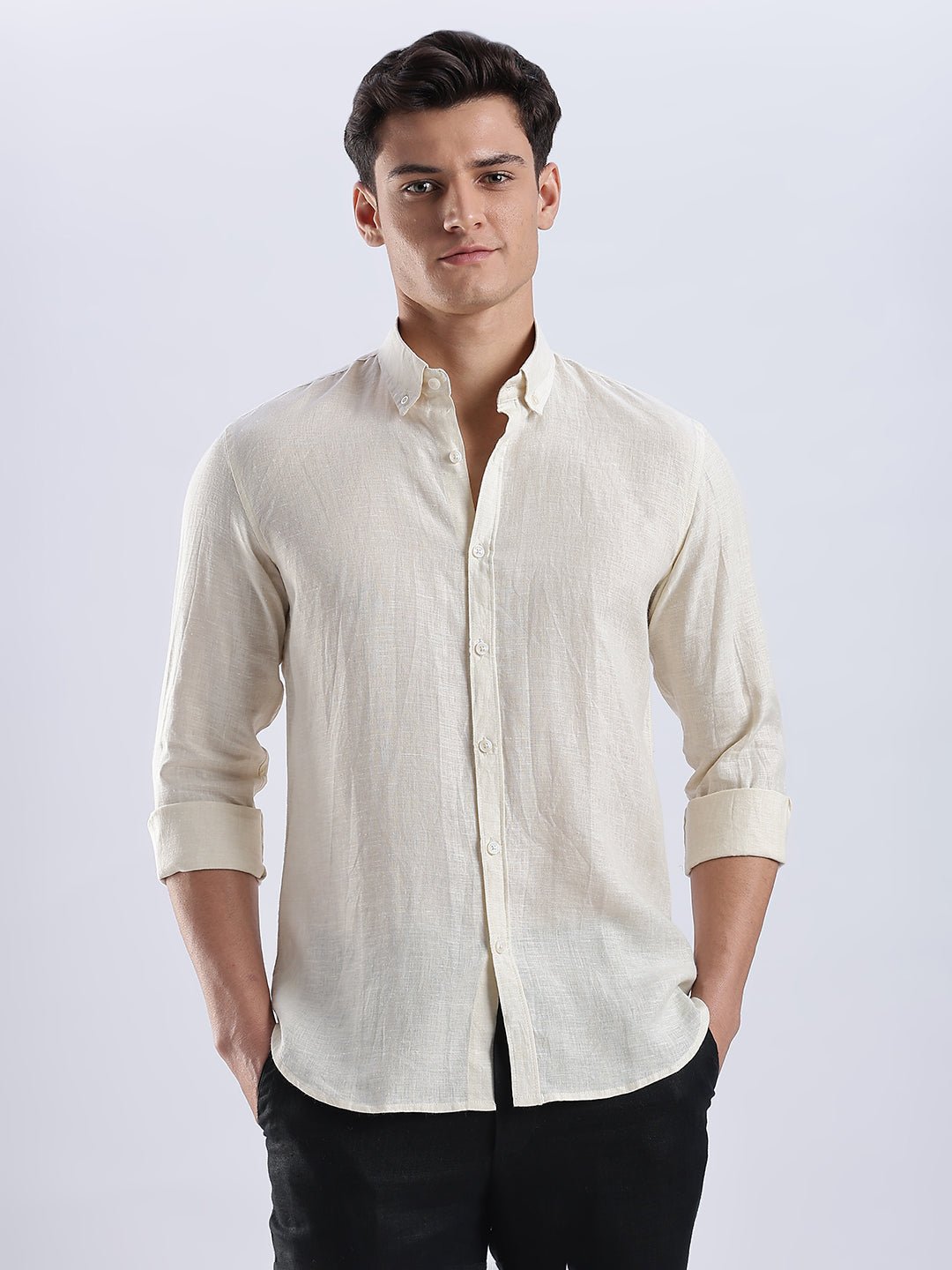 100% Linen Soft Touch Frosty Sandstone - Image 2