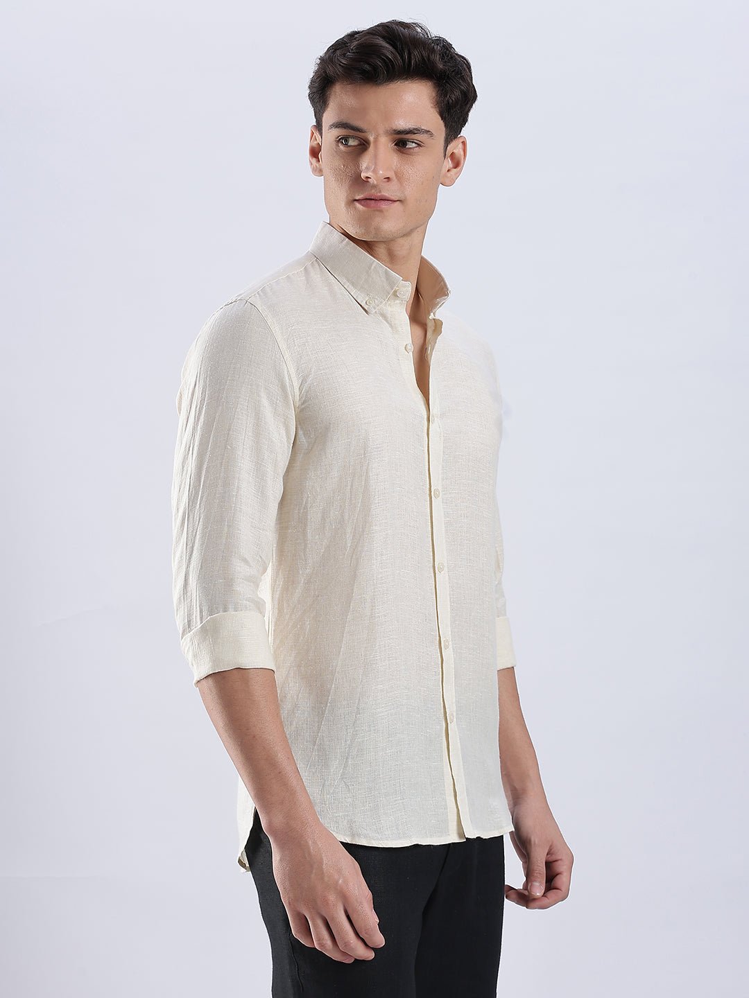 100% Linen Soft Touch Frosty Sandstone - Image 9