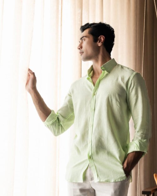 100% Linen Soft Touch Frosty Peppermint