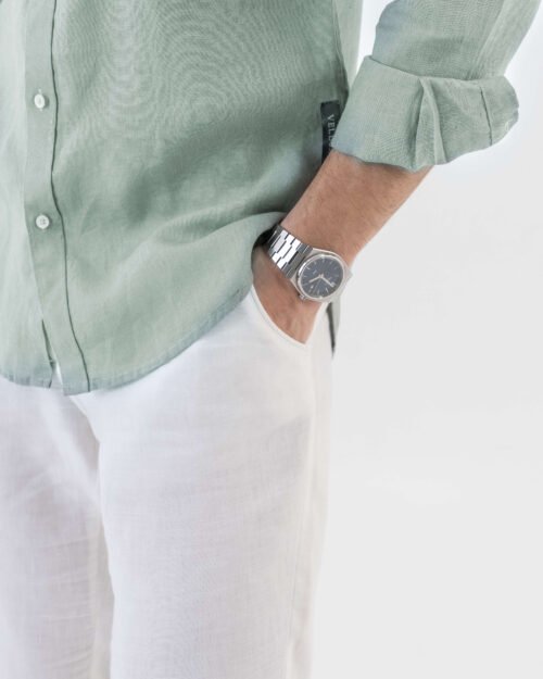 100% Linen Soft Touch Shirt in Lust Sage